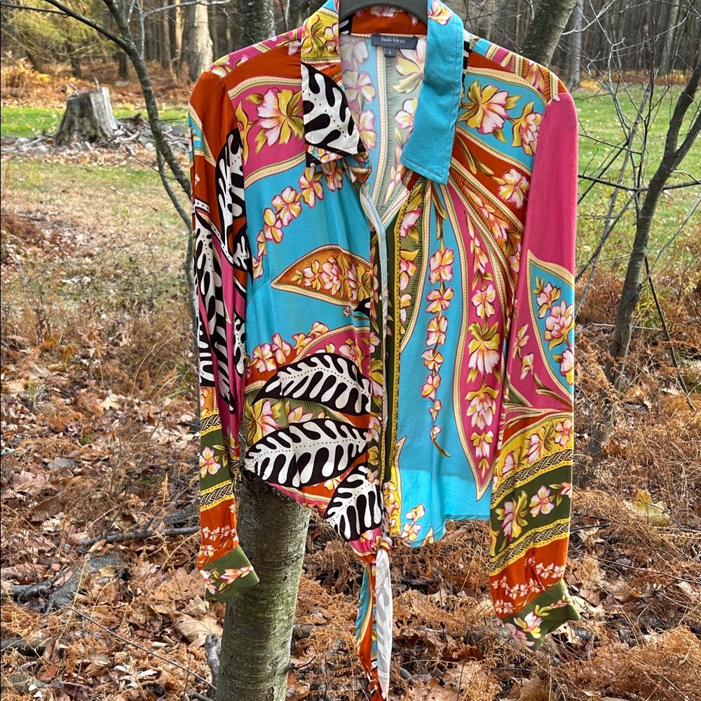Haute Hippie Multicolor Floral Top